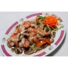 Verse champignons met garnalen